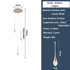 Crystal Bubble Chandelier for Duplex Living Room, Rotating Staircase, Villa Lobby