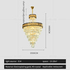 Crystal Chandelier: Modern Luxury for Duplex Villa, Hotel, Club, and Banquet Hall