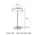 Circular Glass Lampshade Floor Lamp for Living Room Office LED Lights