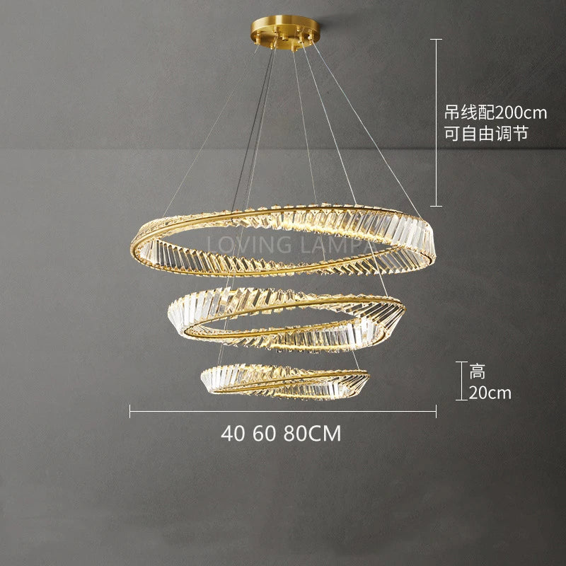 Crystal Stainless Steel Ceiling Pendant Light for Luxurious Living