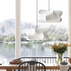 Silk Japanese Hanging Chandelier Pendant Lights for Wabi Sabi Living Room