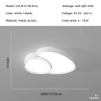 Smart LED Ceiling Lamp: Modern Round Dimmable Lights for Living Room and Bedroom