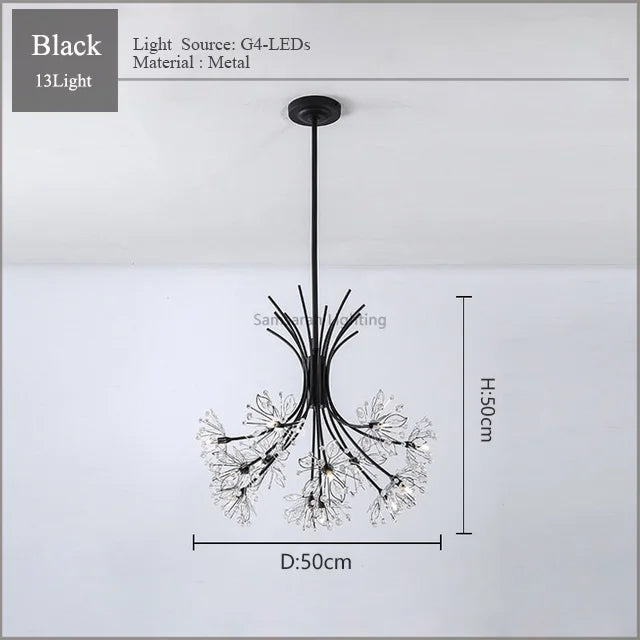 Modern Crystal Chandelier for Dining Room - Samsarah Lighting