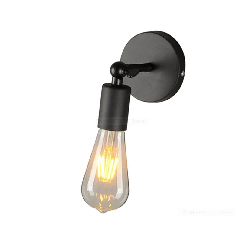 Retro Hemp Rope Wall Sconce - American Country Loft Lighting for Living Room