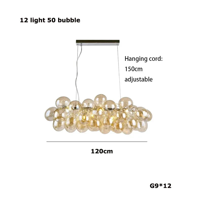Modern Colour Bubble Chandelier for Living Room Bedroom Decor, Industrial Pendant Lighting