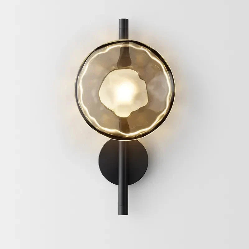 Nordic Glass Wall Lamp Modern Metal Light for Bedroom Parlor Restaurant Hallway