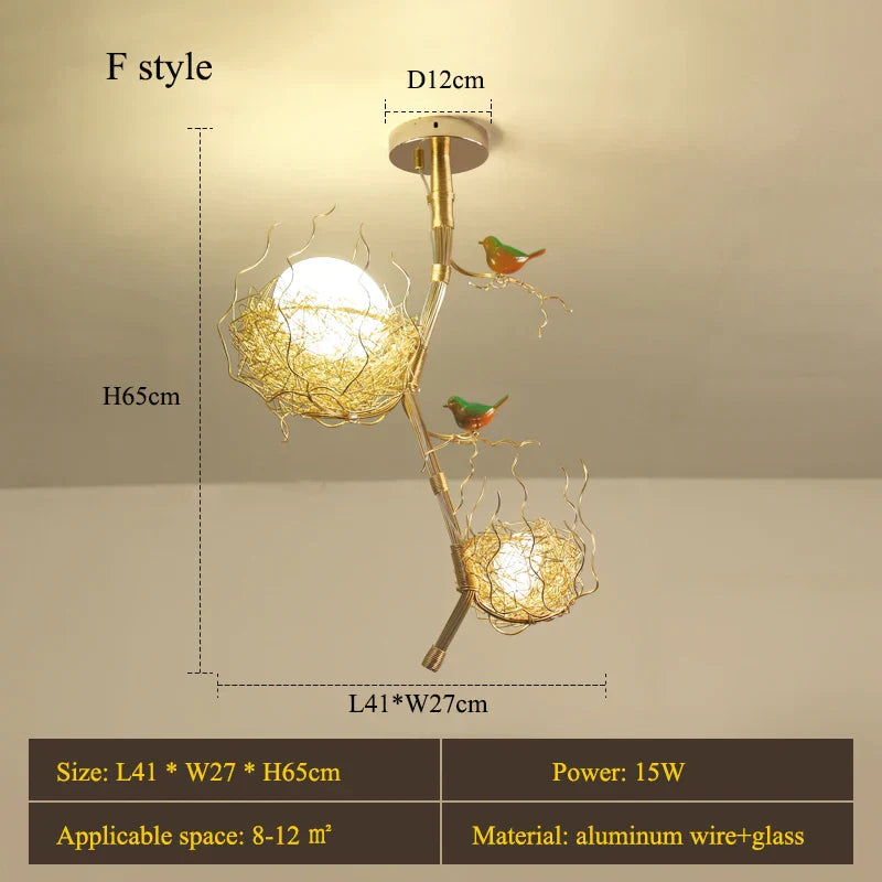Modern Gold Glass Ball Pendant Light Chandelier for Living Room Bedroom Kitchen