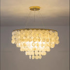 Nordic Shell Chandelier: Modern, Creative, & Luxurious Lighting for Living, Dining & Bedroom