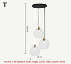 Nordic Glass Chandelier: Elegant Living Room Hotel Bedroom Decor Lighting Fixture