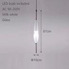 Night Flow Teardrop Glass Pendant Light in Blue - Italian Design Replica