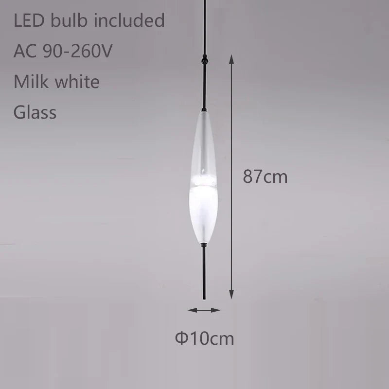 Night Flow Teardrop Glass Pendant Light in Blue - Italian Design Replica