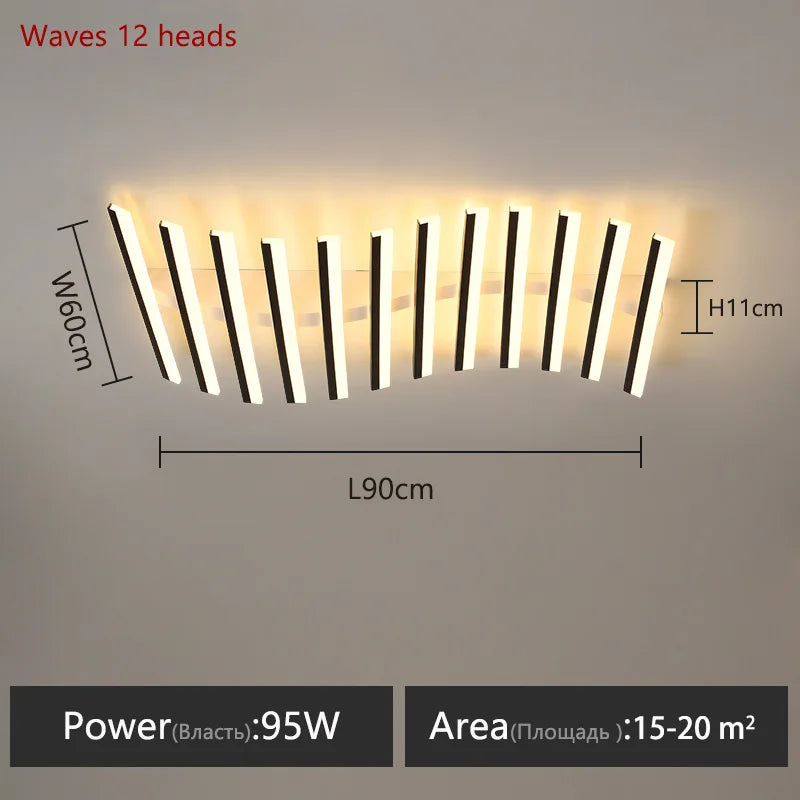Modern Linear Ceiling Wall LED Lamps for Home Interior Decoration