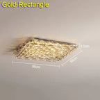 Crystal Ceiling Lamp: Modern Minimalist Indoor LED Lighting for Living Room, Dining & Bedroom