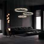 Crystal Lustre Circle Chandelier LED Lights - Modern Luxury Minimalism décor
