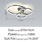 Modern Acrylic Circle Chandelier Pendant Lights for Indoor Living Room Decor