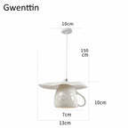 Ceramic LED Pendant Lights: Nordic Teapot Design for Modern Living and Kitchen.