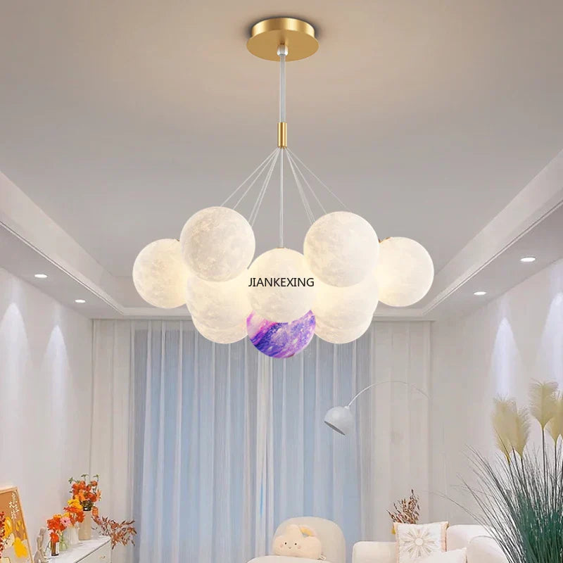 Bubble Ball LED Pendant Lights: Modern Chandelier for Living Dining Bedroom Office Decor