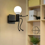 Little Man LED Wall Light: Modern, Simple, Creative Design for Children's Bedroom