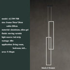 Modern Rectangle LED Pendant Chandelier Luminaire for Home Decor and Lighting