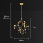 Firefly Crystal Chandelier Modern Suspension Design for Living/Dining/Bedroom