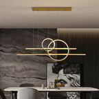 Gold Black Dimmable LED Chandelier for Dining Room Kitchen Bar Lighting