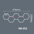 Hexagon LED Garage Light: Customized Car Detailing Ceiling Light for Showroom & Workshop