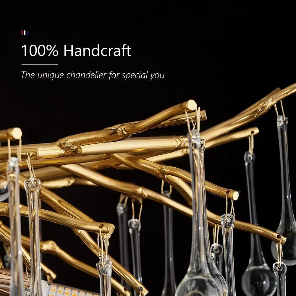 Luxury Crystal LED Chandelier Silver Gold G9 - Perfect for Indoor Hall Living Room Dining Room