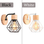 Retro Wood Wall Sconce Vintage Ceiling Pendant Lights for Home Décor