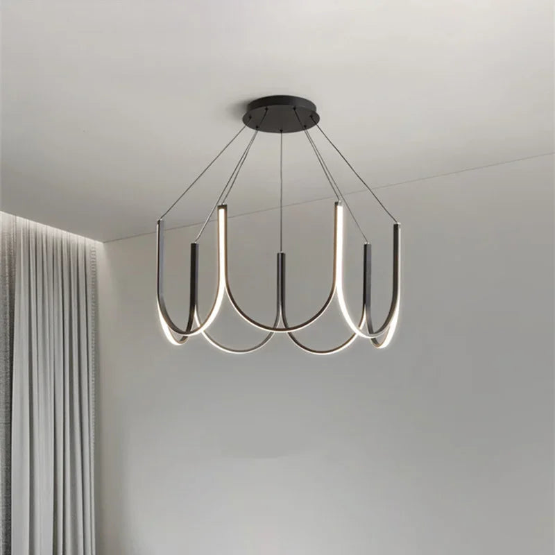 U-Shape LED Pendant Chandelier for Modern Minimalist Luxury Home Decor