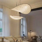 Silk LED Ceiling Chandelier - Handmade Pendant Hanging Lamp for Living Room