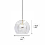 Gold Glass Ball Pendant Light for Dining Room & Bedroom Decor