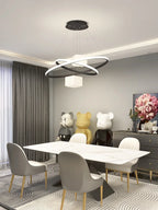 LED Chandelier: Modern White Hanging Light for Living Room Kitchen, Indoor Decor Lamps