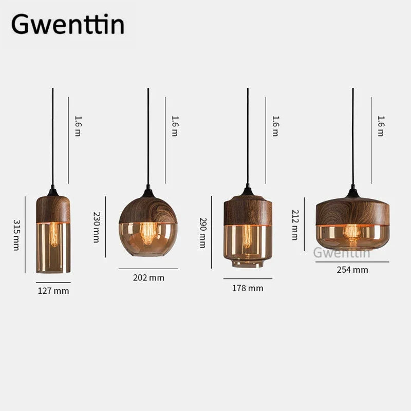 Vintage Industrial Glass Pendant Lights Kitchen Lighting