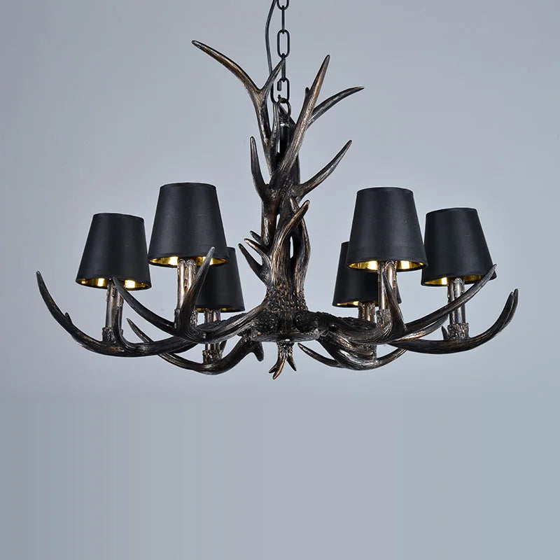 Antler Chandelier: Country Rustic Vintage Loft Lighting for Bedroom, Dining Room & Restaurant