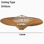 Handmade Rattan Pendant Light for Dining Room, Living Room, Bedroom, Hotel