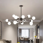 Gold Black LED Ceiling Chandelier for Living Room Bedroom Lighting Fixtures
