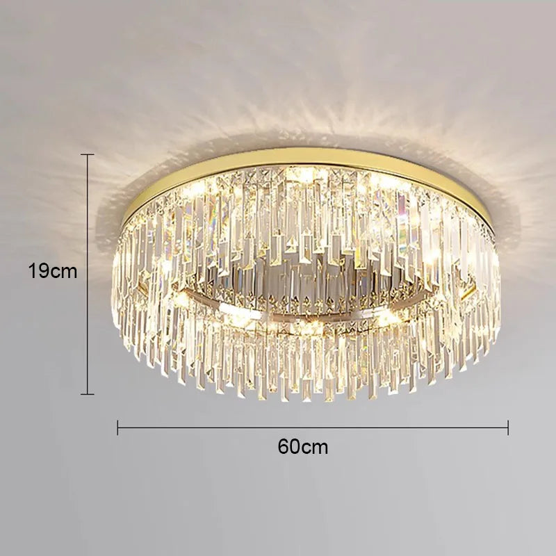 Crystal Ceiling Lamp: Modern Minimalist Light Luxury for Home Indoor Lighting