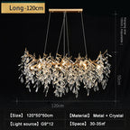 Modern Luxury Crystal Led Chandelier for Dining Living Room Hotel Hall