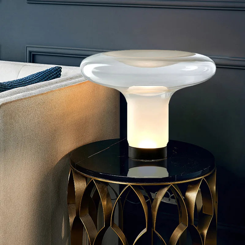 Glass LED Table Lamp: Stylish Lighting for Living Room, Bedroom & Study