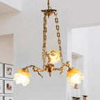 Brass Angel Chandelier: Luxury Burnishing Pendant Lights for Living Room