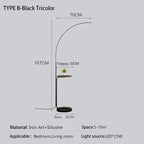 LED Art Floor Lamp Modern Design Black White Gold Living Room Decoration