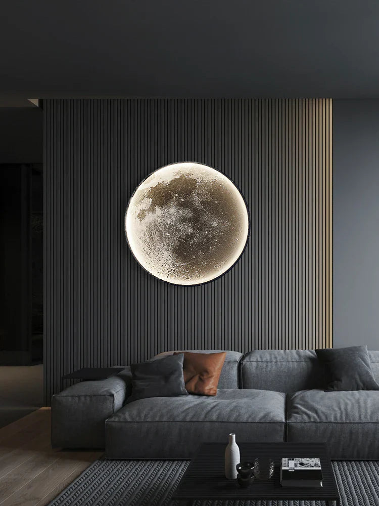 Moon Wall Lamp: Modern Simple Art Decoration for Living Room, Bedroom & Aisle