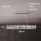 Crystal LED Chandelier: Modern Luxury Chrome Steel & Clear K9 Crystal Lighting