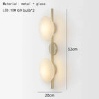 Nordic Glass Wall Lamp Modern Metal Light for Bedroom Parlor Restaurant Hallway