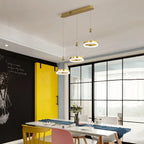 LED Rings Ceiling Chandelier for Decorative Living Room, Dimmable Indoor Lamps