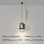 Nordic Glass Pendant Light Mini Copper LED Hanglamp for Bedroom, Living Room