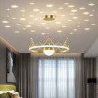 LED Gypsophila Chandelier for Modern Living Room Decor - Crown Ceiling Pendant Light