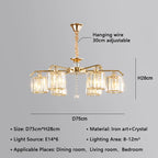Crystal Lustre Chandelier: Modern Luxury Indoor Lighting Fixtures