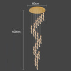 Crystal Chandelier Stair Pendant Lamp Living Room Pendant Lights Interior Lighting