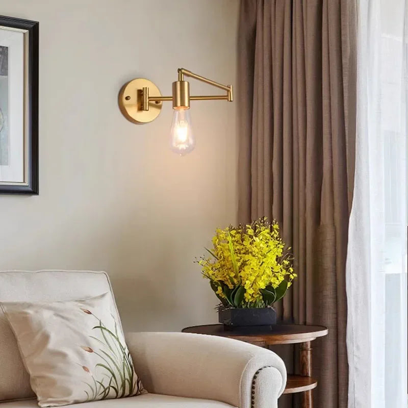 Retro Rocker Glass Wall Sconce for Living Room Aisle Reading Lights